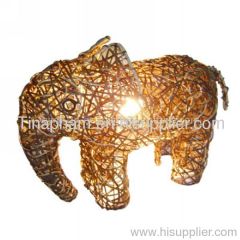 poly rattan lamp piece