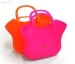 Colorful Silicone Ladies shopping bag & Hand bag in loving heart