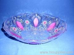 round flower Plastic Fruit Plate & Trays