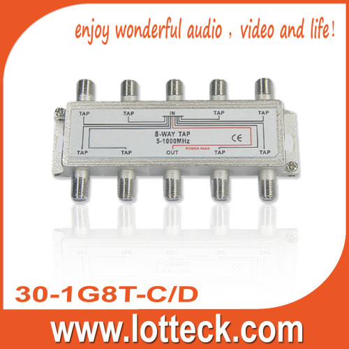 4.0-7.8dB Insertion Loss 30-1G8T-N/B 8-WAY SPLITTER