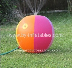 Inflatable sprinkler beach ball