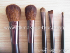 Shiny Brown 5pcs Makeup Brush Kits