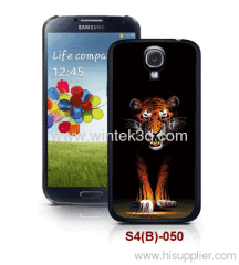 Tiger and wolf picture Samsung galaxy SIV back cover,pc case rubber coating, with 3d picture,