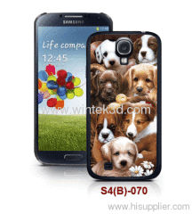 Dogs picture Samsung galaxy SIV case, 3d picture,pc case rubber coating, with 3d picture, multiple colors available