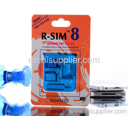 For iPhone5 4s unlock turbo sim card rsim8