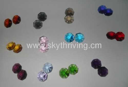 crystal octagonal beads, crystal parts, crystal chandelier accessories