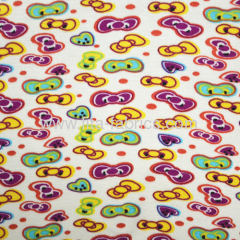 Micro poly spun velour printed fabric