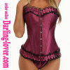 Dark Red Sexy Lace Corset