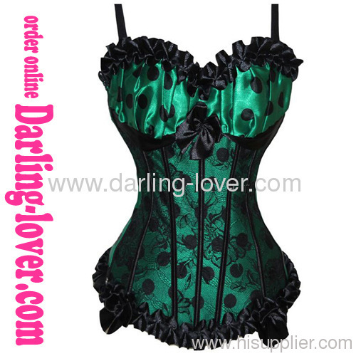 Sexy Black Dot Lace Corsets