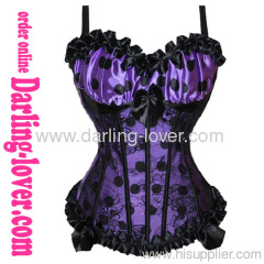 Sexy Dot Purple Lace Corsets