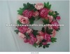 artificial peony flower wreath