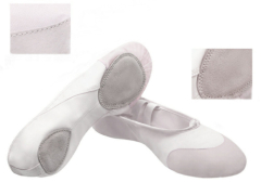ballet shoes/leather toe with split soles