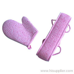 pink bath cleaning sponge group