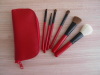 Handmade Makeup Brush Set cosmetic face brush with Red Handle