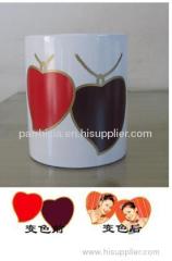 Sublimation Gold Border Lover's Peach Heart Mug