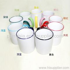 Sublimation 11oz Border color Mug (9 colors)