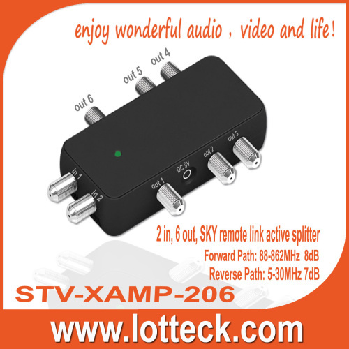 2 in 6 out sky remote link active splitter