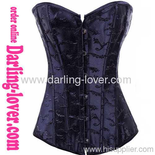 Sexy Fashion Flower Black Corset