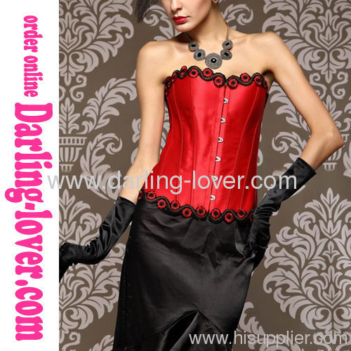 Red Sexy Flower Fashion Corset