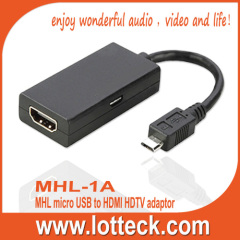 MHL-1A MICRO USB TO HDMI HDTV ADAPTER