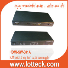 Supports 3D 3 Port HDMI Switch