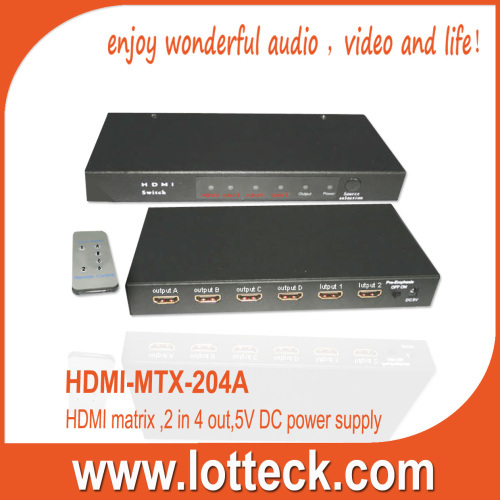 LOTTECK 2×4 HDMI 1.3 Matrix