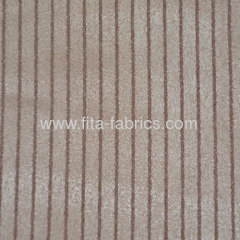 Stripe Jacquard Faux Suede Fabric