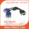 LOTTECK Black and Blue 1×VGA HD15/M-2×VGA HD15/F