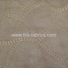 100% Polyester Embroidery Suede Fabric