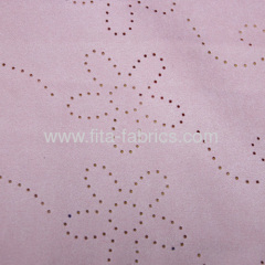 Polyeste Suede with Eyelet Fabric