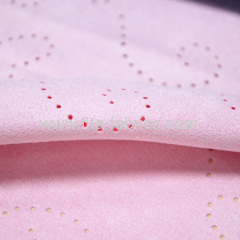 Polyeste Suede with Eyelet Fabric