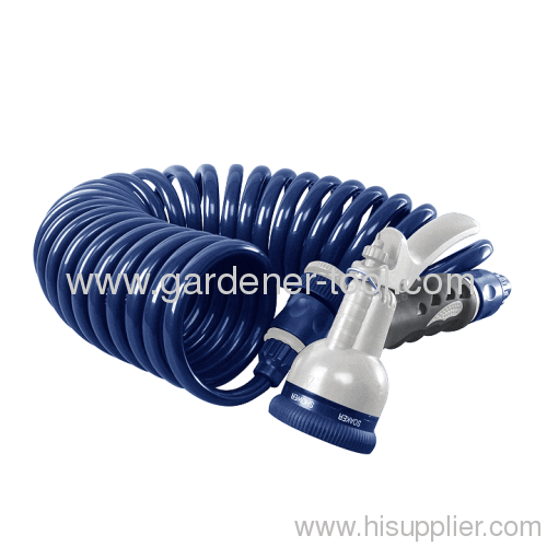 50M Garden Water Recoil Hose With Plastic Trigger Nozzle