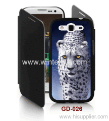 Leopard picture Samsung Galaxy Grand DUOS(i9082) 3d case with cover,movie effect,3d case,pc case rubber coated