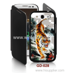 Tiger picture Samsung Galaxy Grand DUOS(i9082) 3d case with cover,movie effect,3d case,pc case rubber coated.