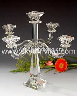 crystal chandelier candleholder, glass candle holder
