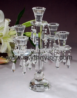 K9 crystal candleholder, crystal glass candlestick