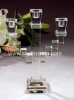 handing glass candle holder, wedding decoration crystal candlestick