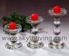 glass candle holder goblets, crystal candlestick