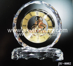 crystal souvenir clock, 3D laser crystal clock