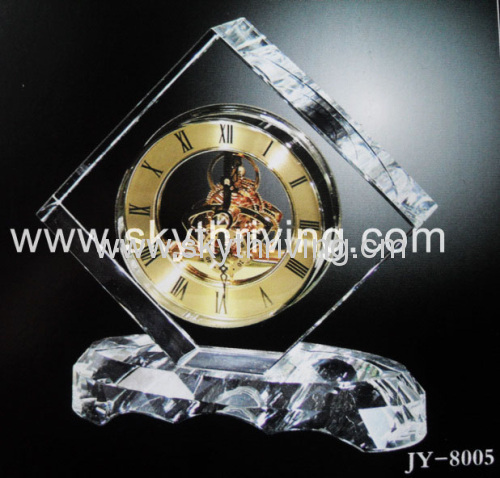 crystal clock award, crystal clock