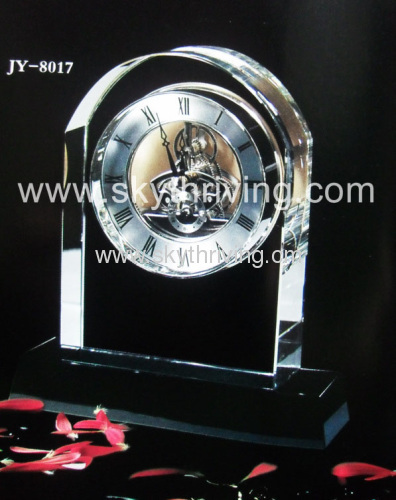 crystal clock, crystal desk clock