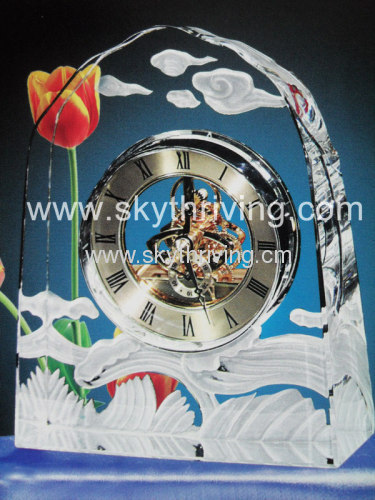 crystal table clock, clock crystal