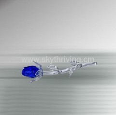 blue crystal rose, crystal rose gift