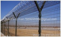 Galvanized+powder coated Airport Perimeter Fence