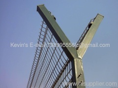 Galvanized+powder coated Airport Perimeter Fence