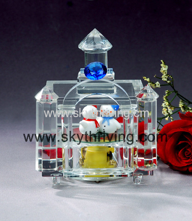 crystal music box, crystal music box for wedding