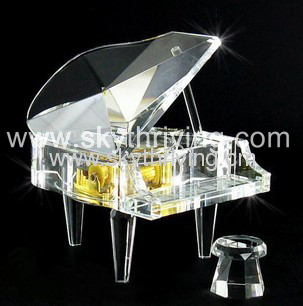 crystal music box for wedding