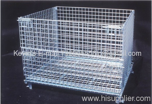 (Steel plate added)Wire Mesh Container/Tote box