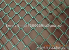 Plastic coated chain link fence /