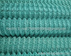 Plastic coated chain link fence /